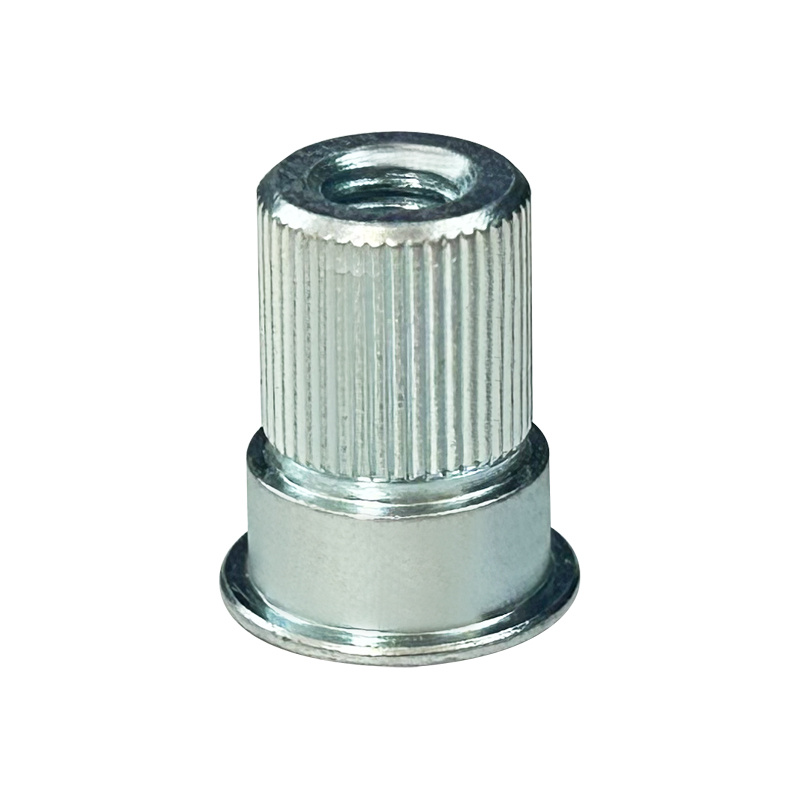 Carbon steel blind rivet nuts/cam machine turned parts/knurled flat head blind rivet nuts/flat head galvanized nuts