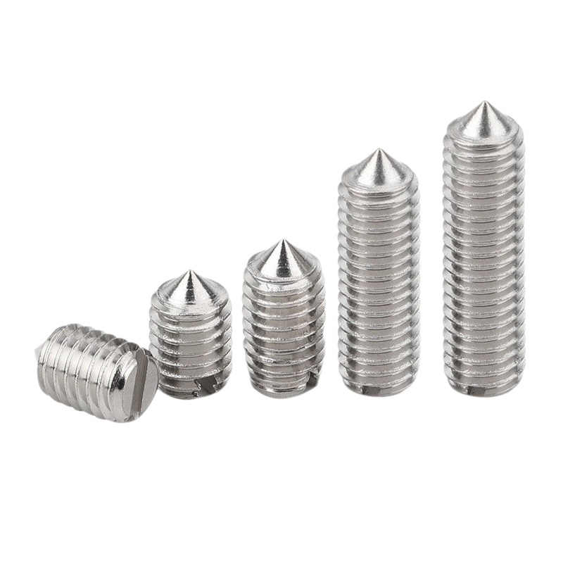 304 stainless steel slotted tip set screws, chassis stud screws, mechanical parts processing