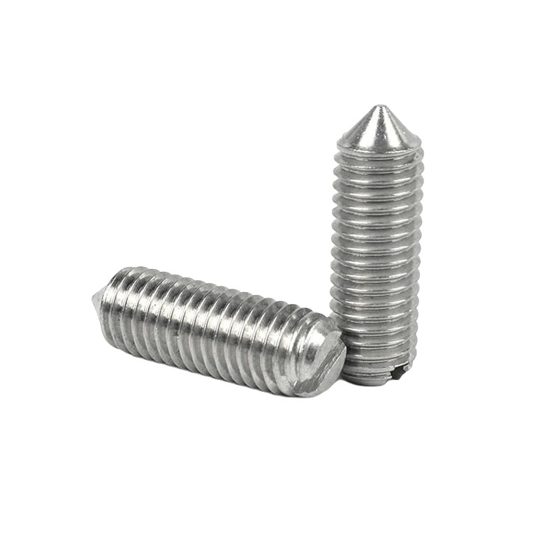 304 stainless steel slotted tip set screws, chassis stud screws, mechanical parts processing