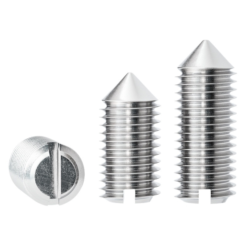 304 stainless steel slotted tip set screws, chassis stud screws, mechanical parts processing