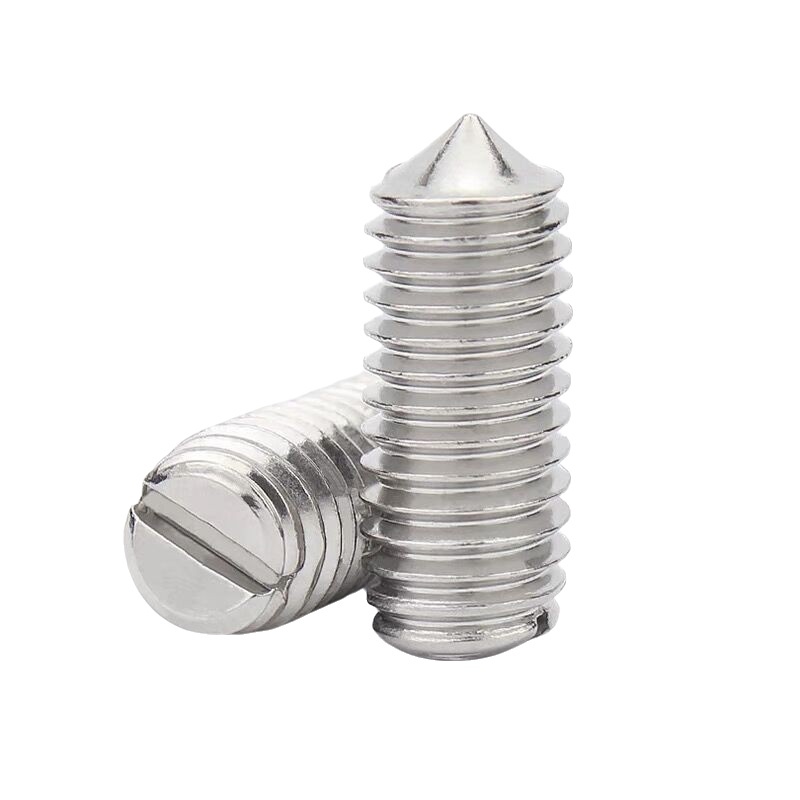 304 stainless steel slotted tip set screws, chassis stud screws, mechanical parts processing