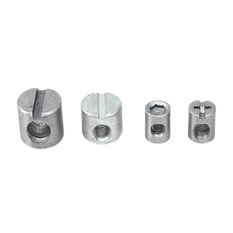 Cross hole nut, cylindrical pin with cross hole, carbon steel, galvanized double-sided flat head hammer nut, non-standard processed fastener parts