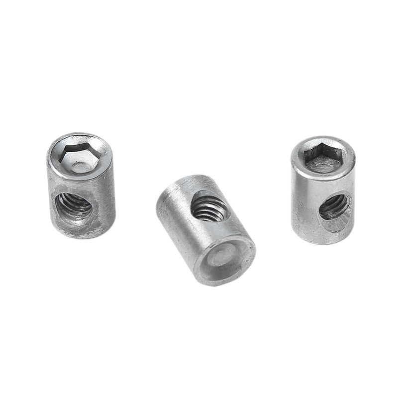 Cross hole nut, cylindrical pin with cross hole, carbon steel, galvanized double-sided flat head hammer nut, non-standard processed fastener parts