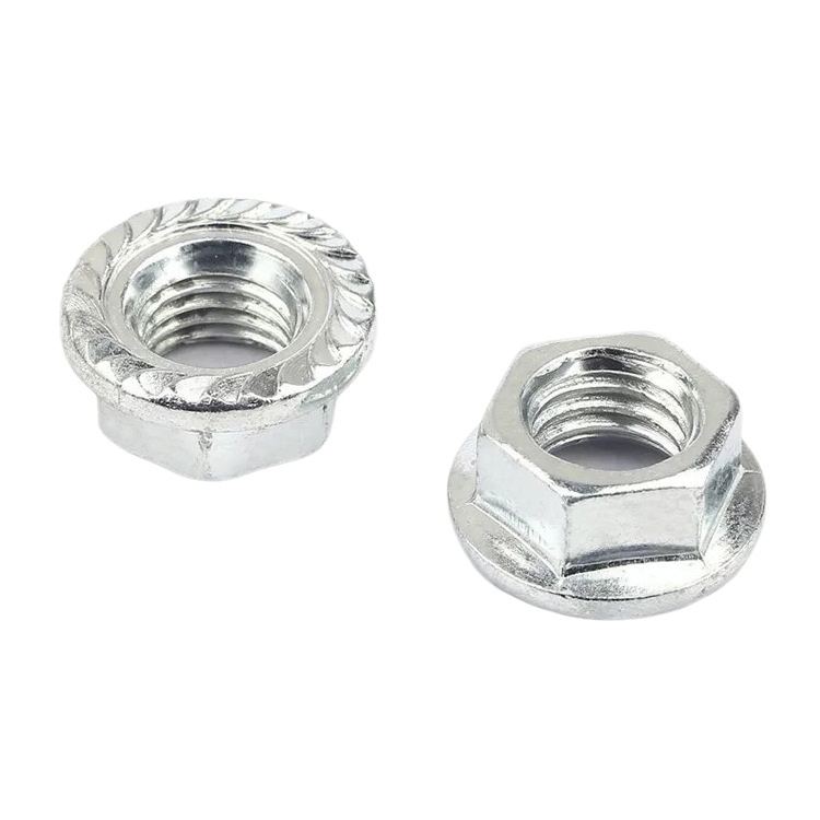 304 stainless steel hexagonal flange toothed lock nut photovoltaic bracket nut flange surface flower tooth lock nut non-standard parts customization