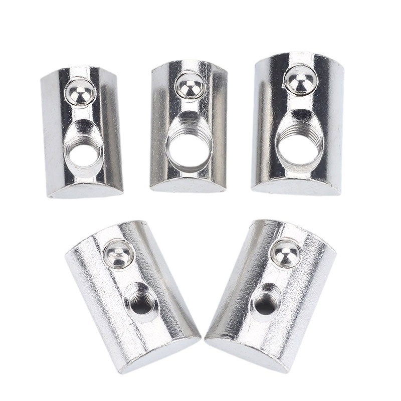 Aluminum profile accessories elastic nut spring steel ball nut block