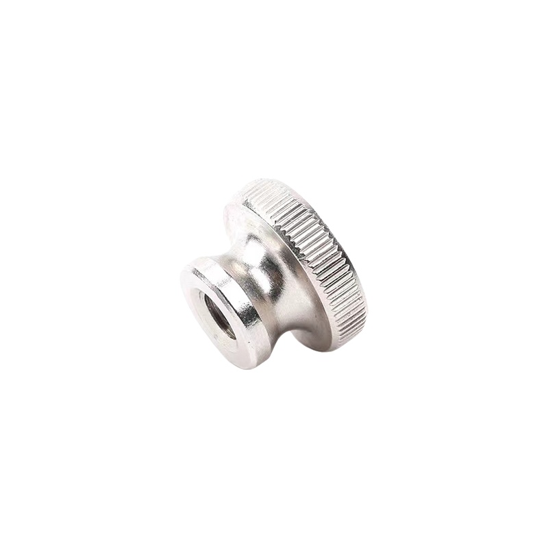 Stainless steel high head knurled nut knurled screw cap step through hole blind hole nut hand screw high head knurled nut