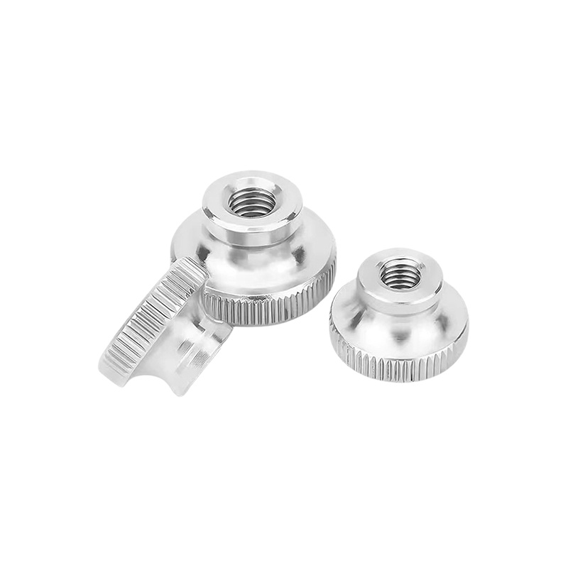 Stainless steel high head knurled nut knurled screw cap step through hole blind hole nut hand screw high head knurled nut